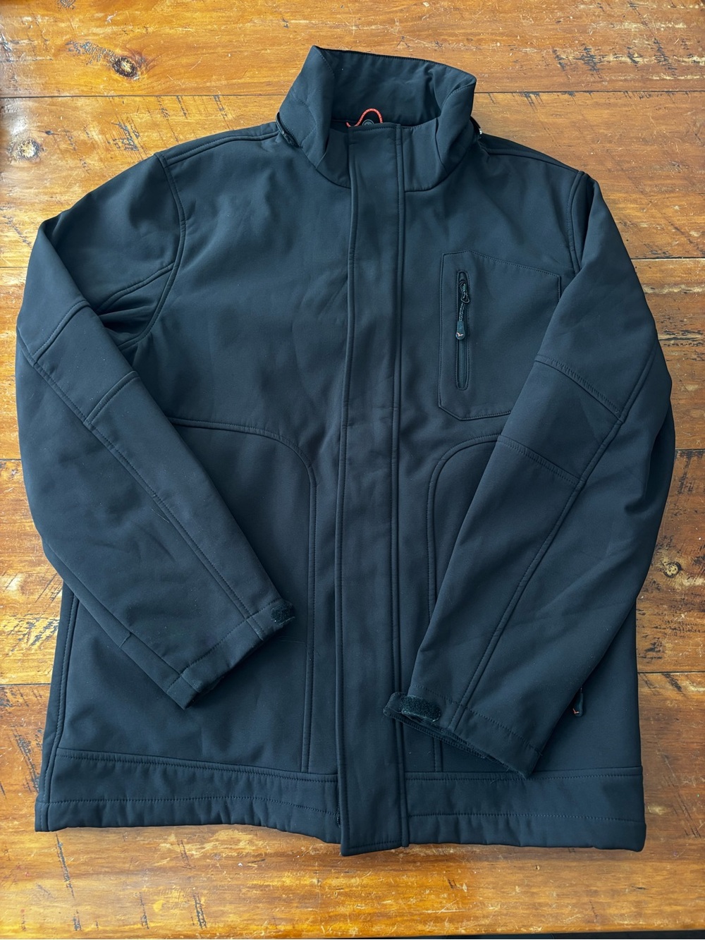 Men's Black Softshell Jacket - Windproof Outdoor Coat -Hawke&Co